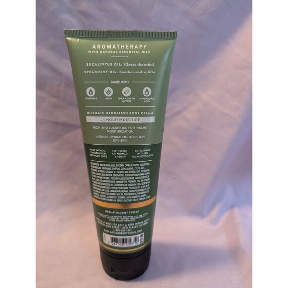 Bath & Body Works Aromatherapy Stress Relief Body Cream Eucalyptus Spearmint 8oz - Picture 2 of 2
